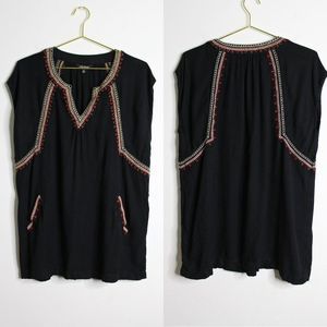 Lucky Brand Beaded Tunic Top - XL